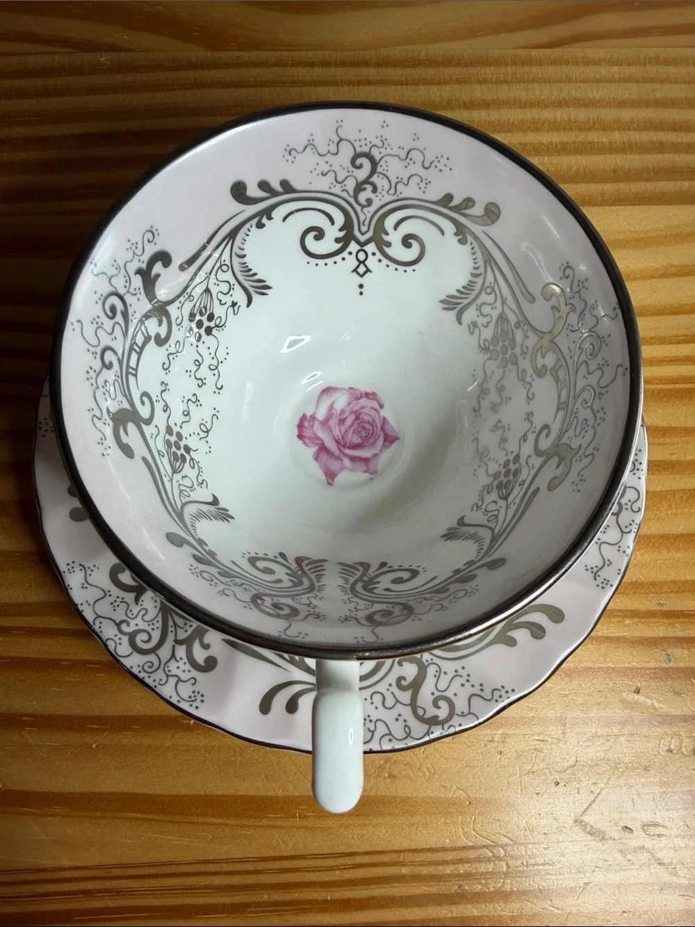 Rare Althorp Fine Bone China Princess Diana Rose Teacup Saucer Set